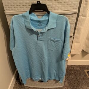 George Men’s Sky Blue Polo Shirt with Chest Pocket